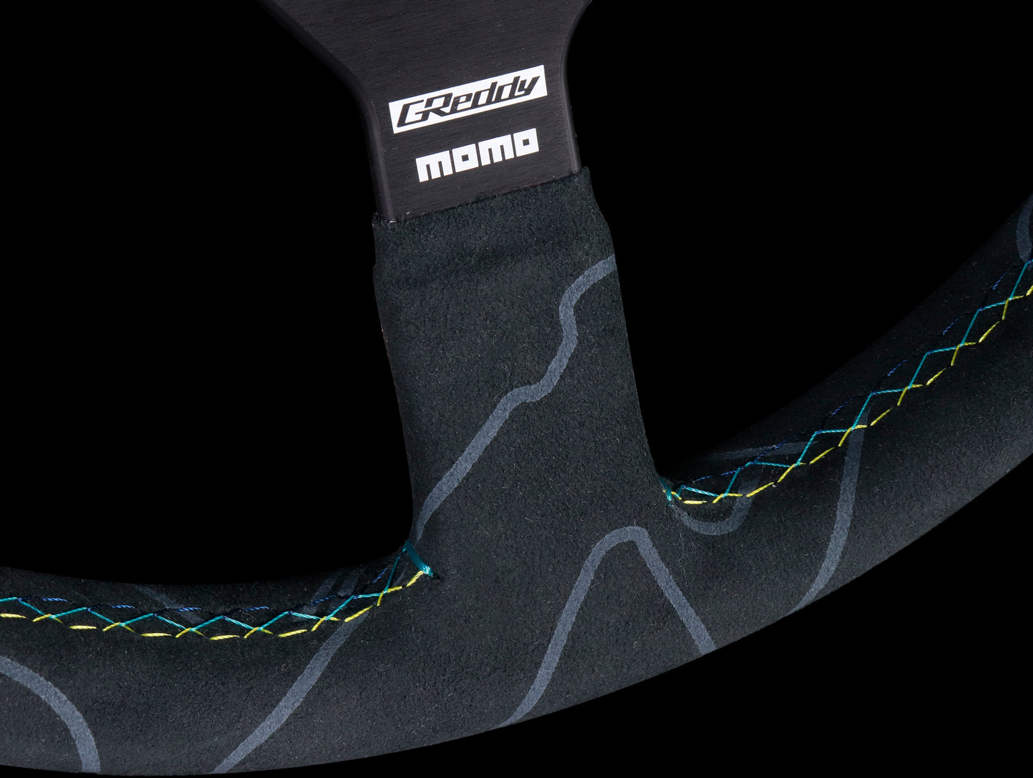 Greddy x Momo Monte Carlo Steering Wheel - Black Alcantara