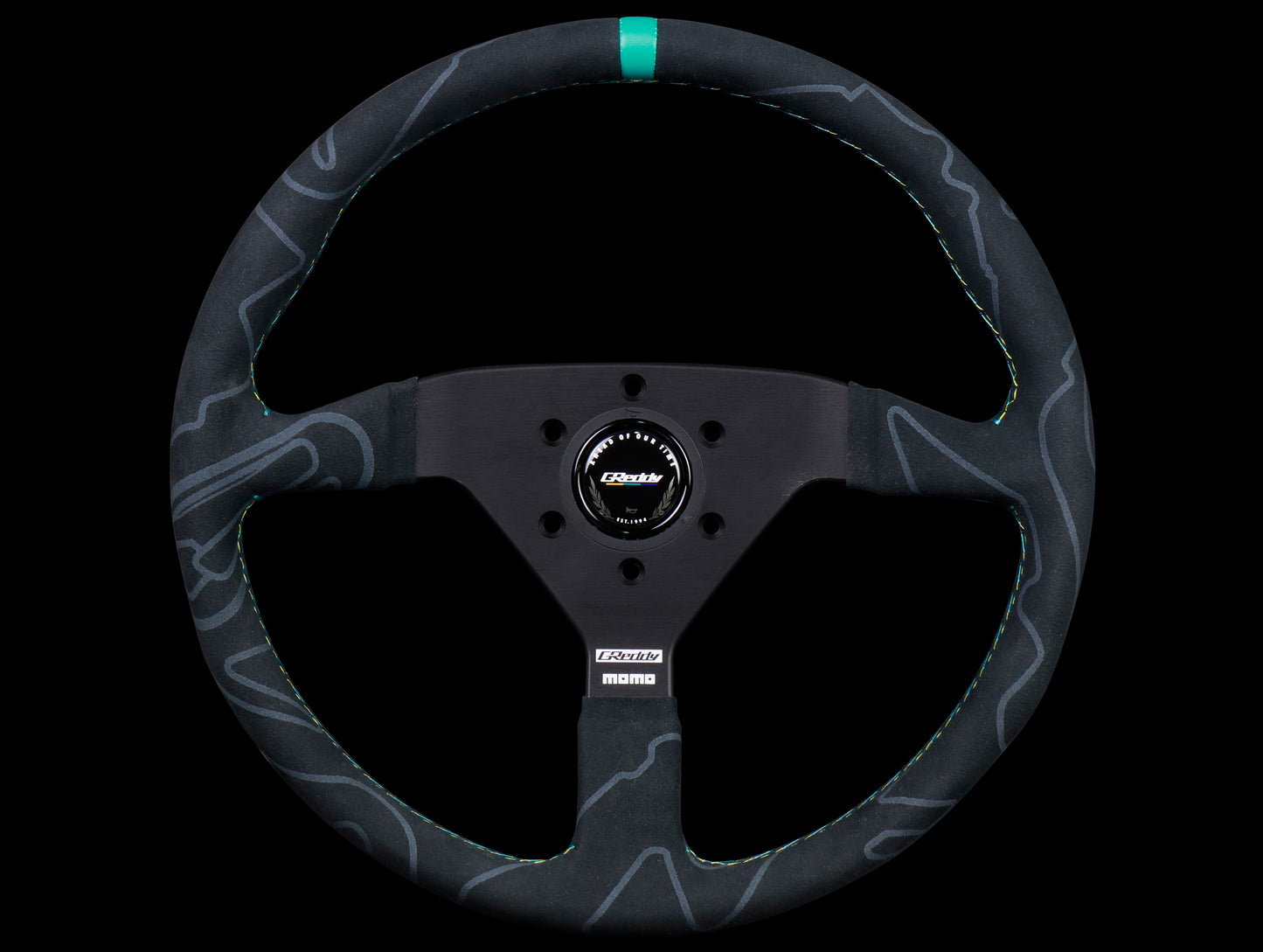 Greddy x Momo Monte Carlo Steering Wheel - Black Alcantara