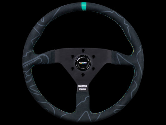 Greddy x Momo Monte Carlo Steering Wheel - Black Alcantara