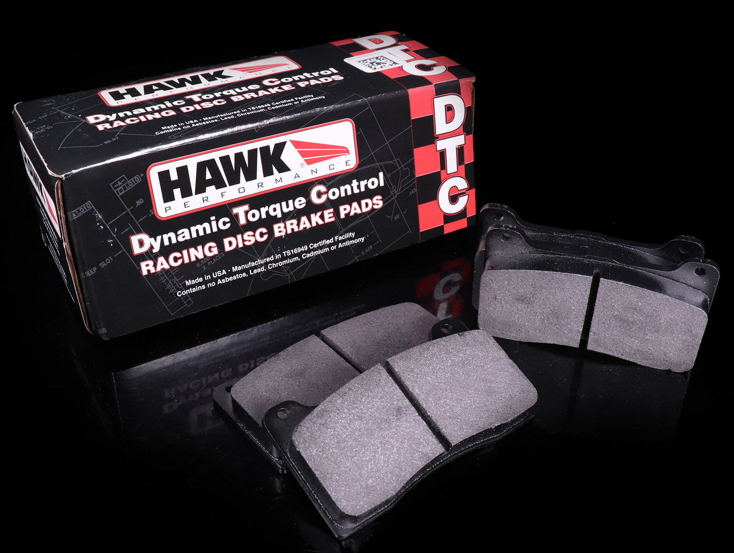 Hawk DTC-60 Front Race Brake Pads - HB542 - Wilwood DPHA Caliper (7812)