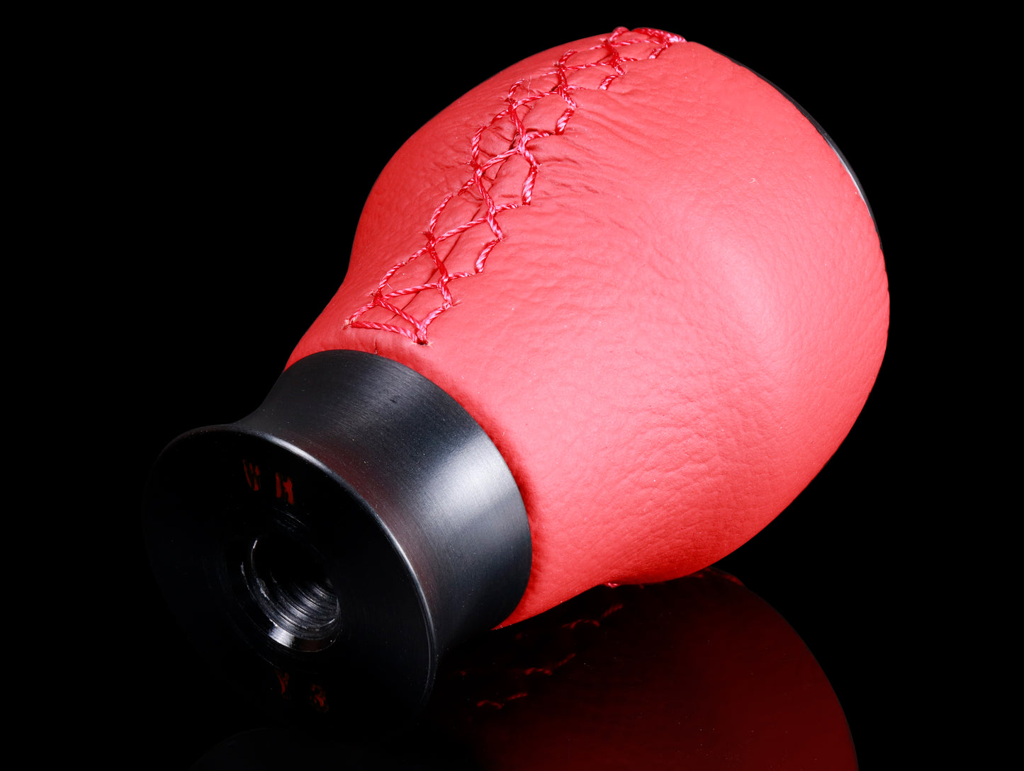 Honda Red Leather Black Alumite Shift Knob (6-speed) - 2023+ Civic Type-R (FL5)