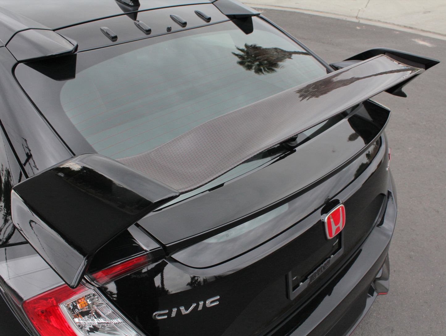 Honda Carbon Rear Tailgate Spoiler Kit - 17-21 Civic Type-R (FK8)