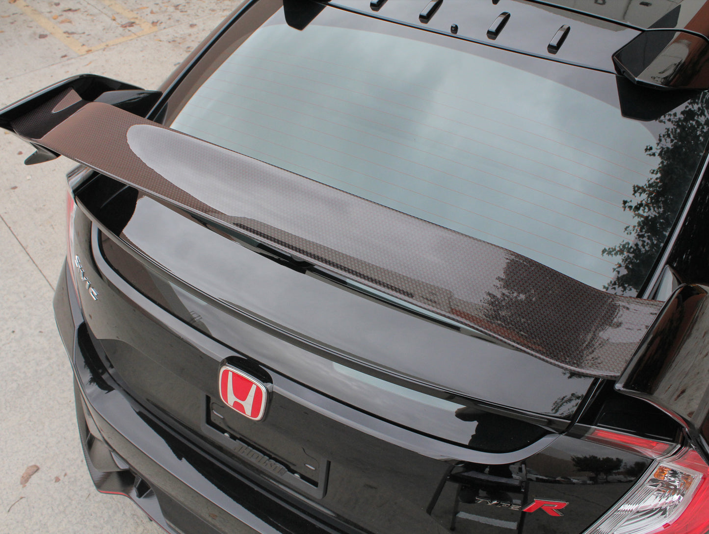 Honda Carbon Rear Tailgate Spoiler Kit - 17-21 Civic Type-R (FK8)