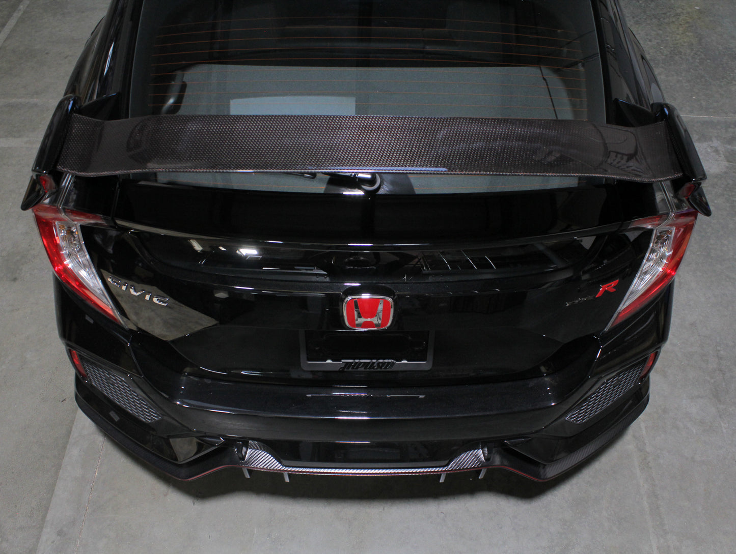 Honda Carbon Rear Tailgate Spoiler Kit - 17-21 Civic Type-R (FK8)