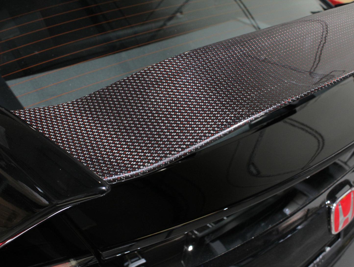 Honda Carbon Rear Tailgate Spoiler Kit - 17-21 Civic Type-R (FK8)