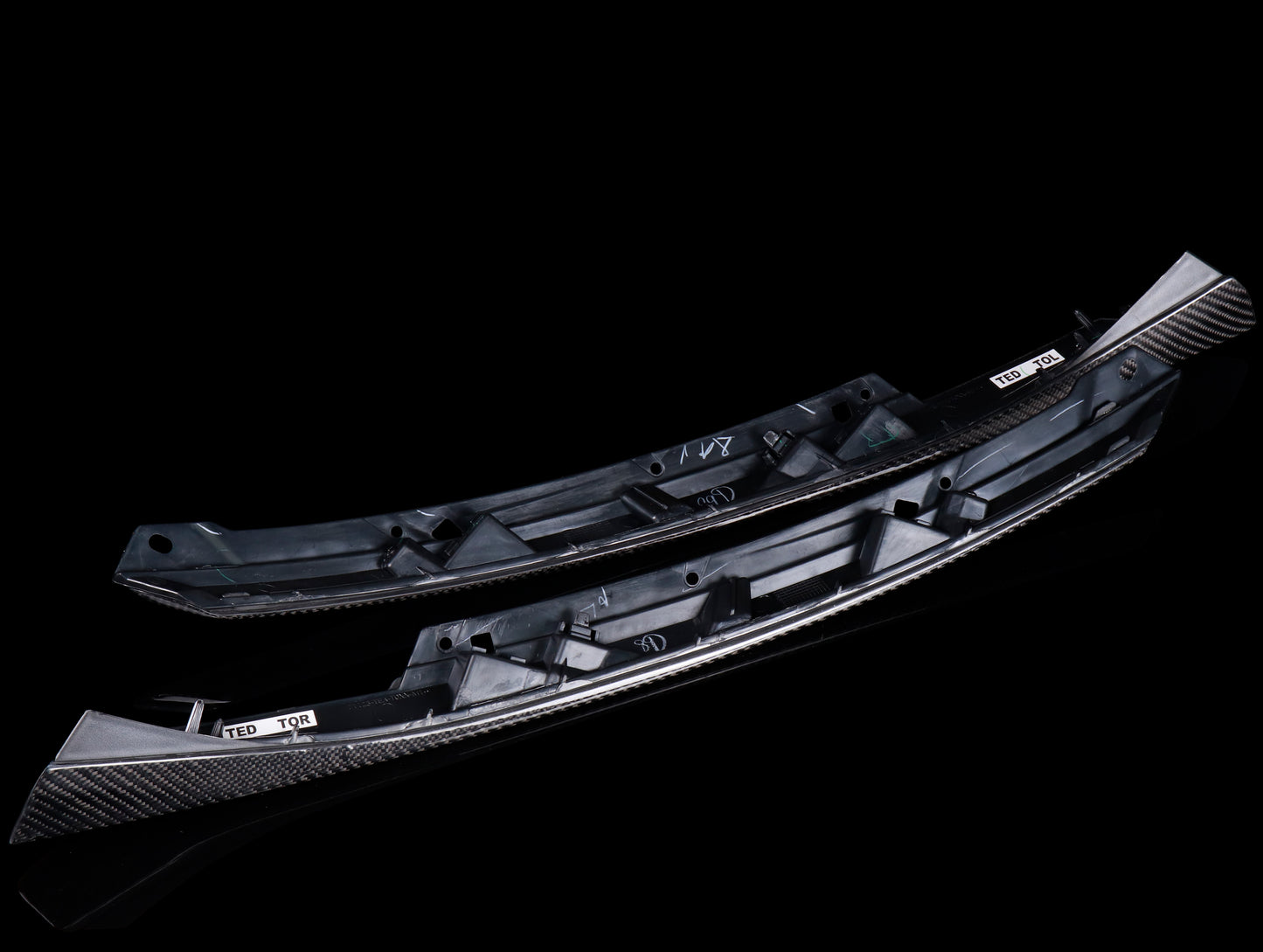 J's Racing Carbon Fiber Grill Extensions - 17-21 Civic Type R FK8
