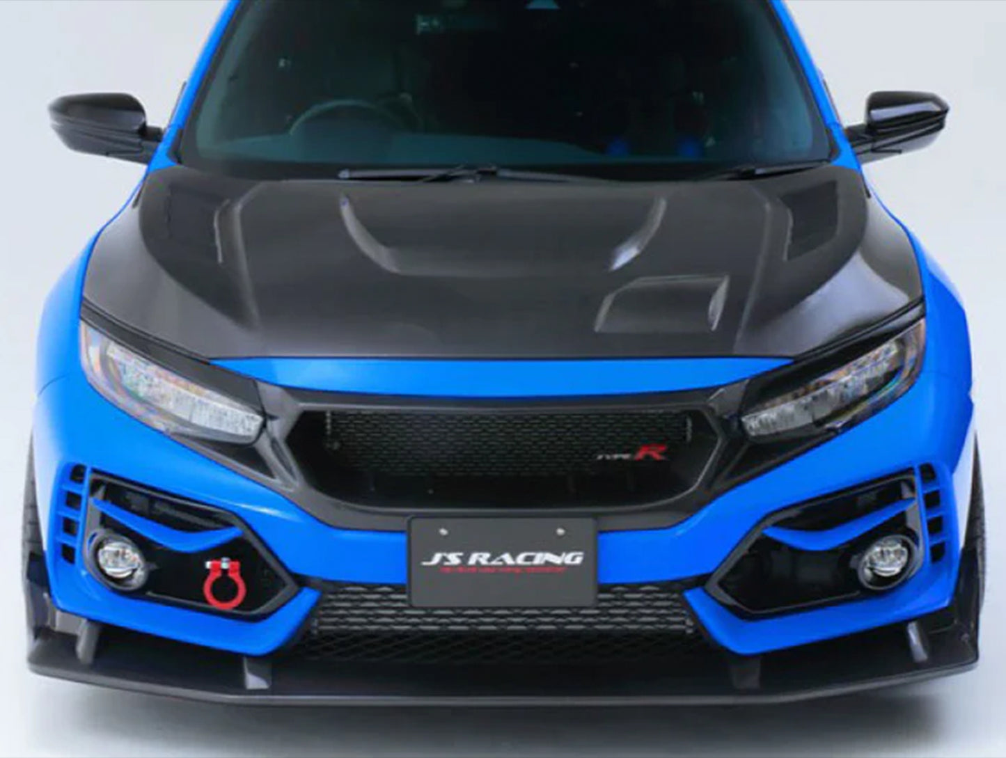 J's Racing Carbon Fiber Grill Extensions - 17-21 Civic Type R FK8