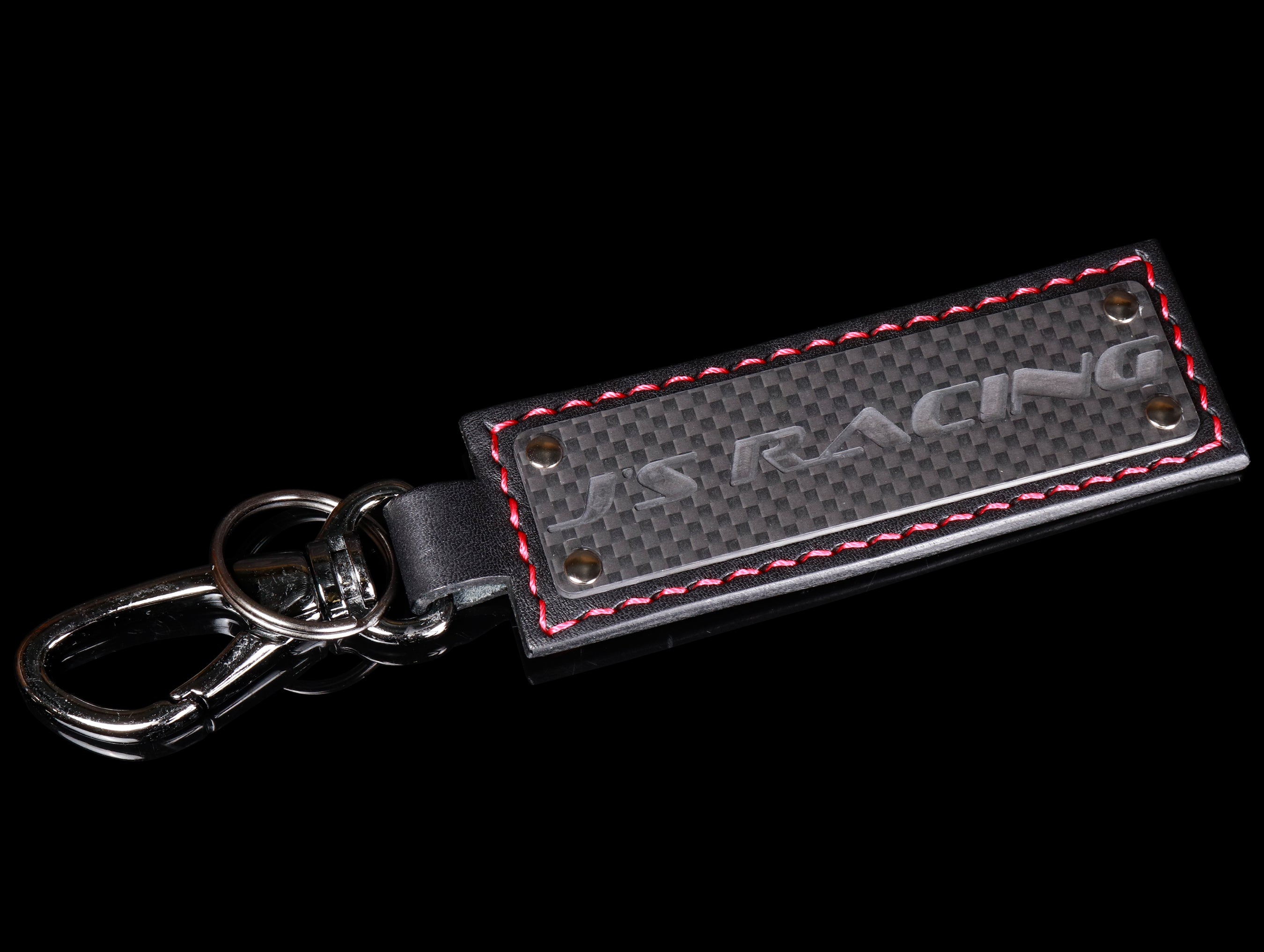 J's Racing Phantom Carbon Key Chain - Red - JHPUSA