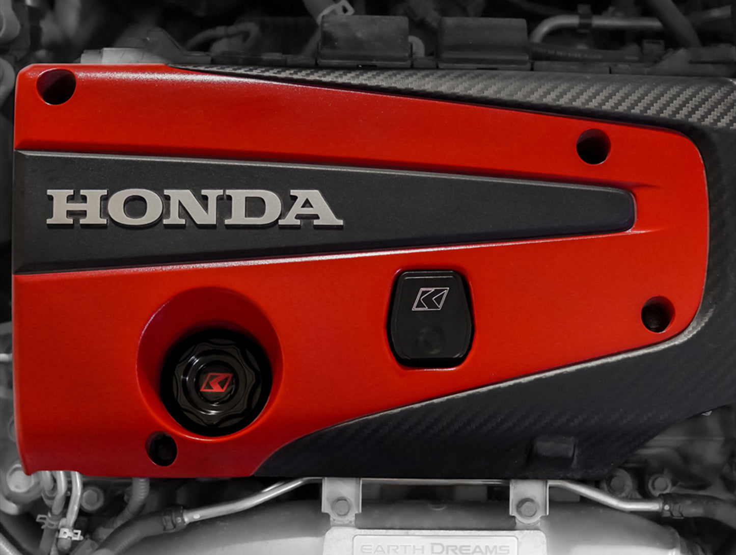 K-Tuned Magnetic Flip Up Oil Dipstick - 17+ Civic Type R (FK8/FL5)