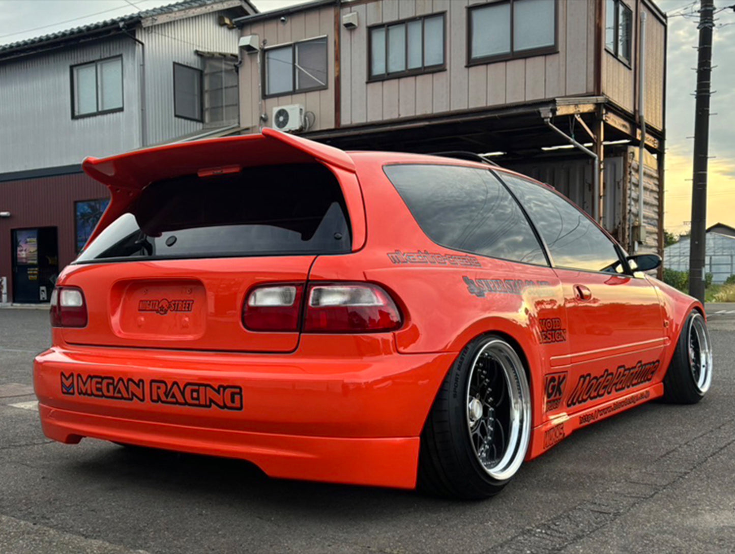 Mode Parfume Rear FRP Roof Spoiler Spec 2 - 92-95 Civic Hatchback
