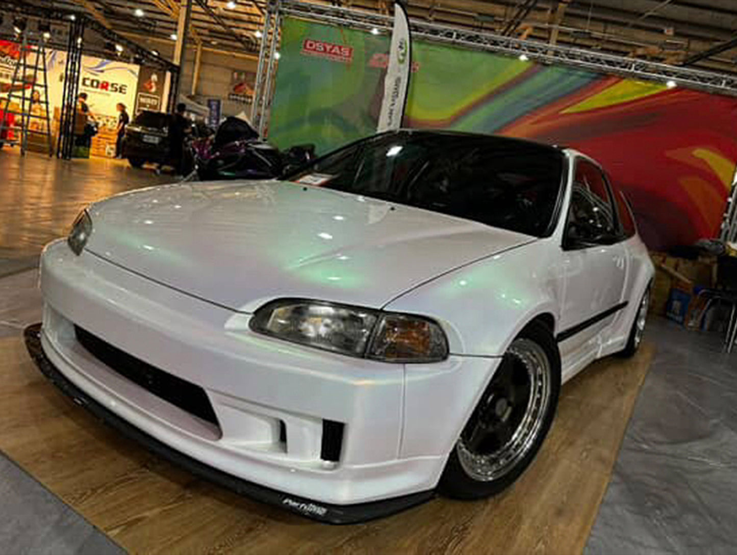 Mode Parfume Front Wide Fenders with Bumper Extensions - 92-95 Civic Hatchback