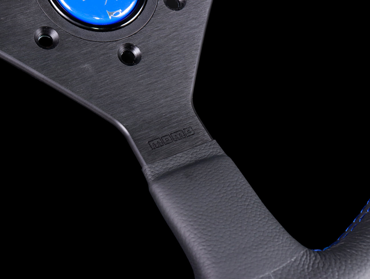 Momo Monte Carlo Blue Stitch Steering Wheel & HKB Honda Hub