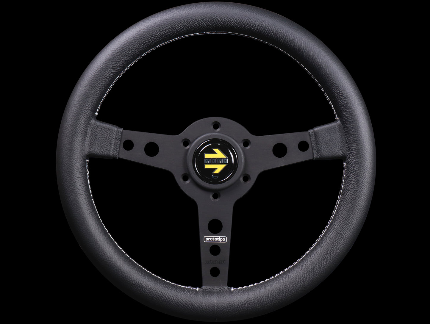Momo 320mm Prototipo Steering Wheel - Black Spoke