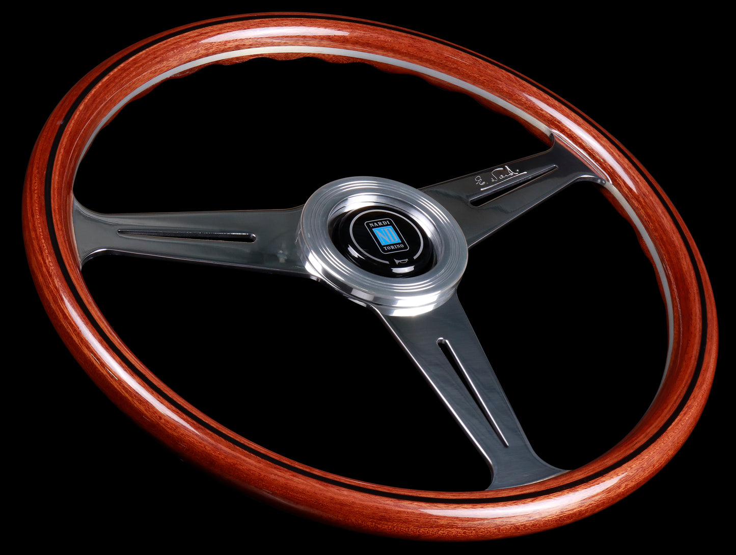 Nardi Classic Wood 360mm Steering Wheel w/ Flat Spokes