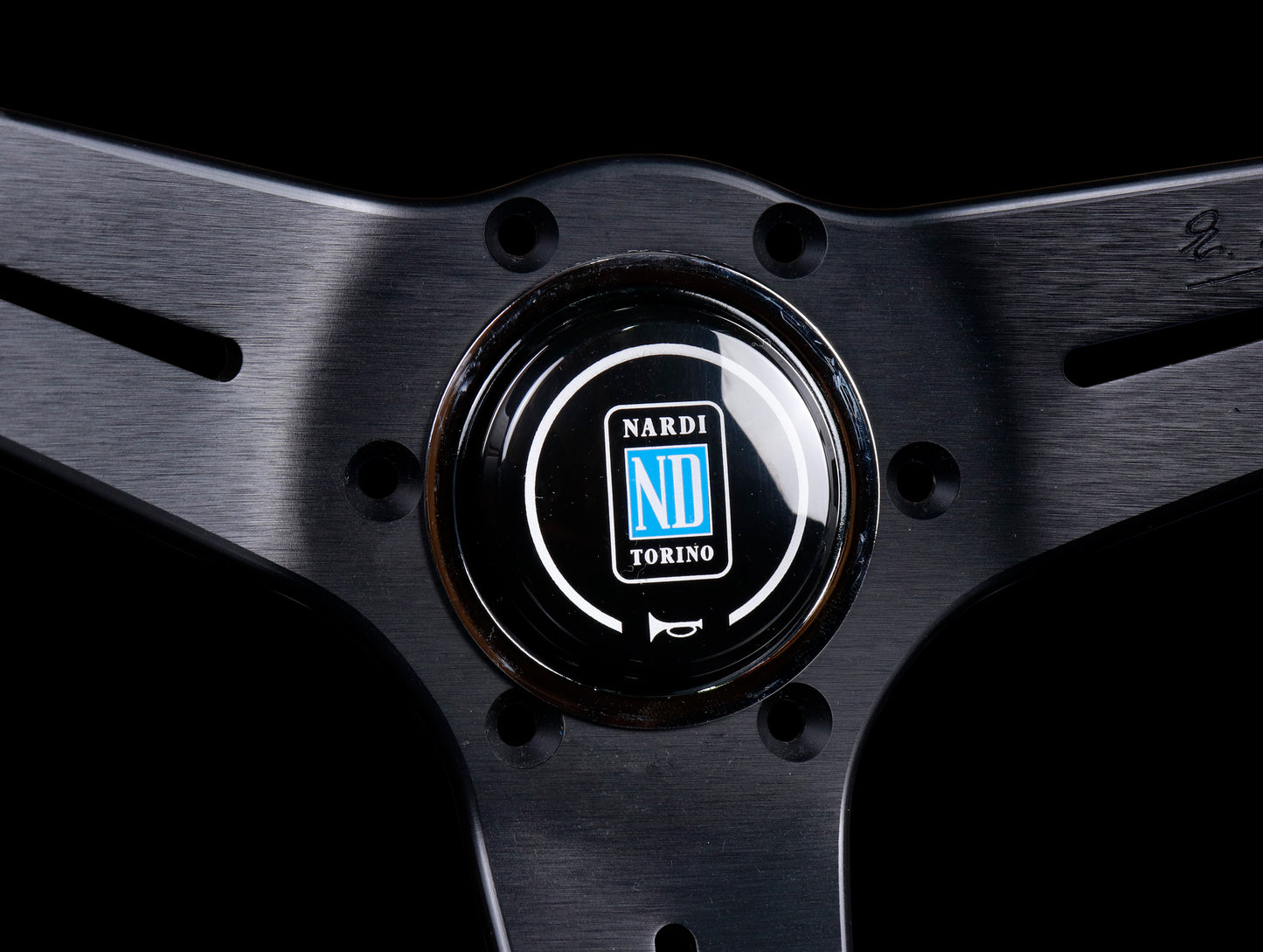 Nardi Sport Rally Deep Corn Black Edition Steering Wheel - 350mm Perforated Leather / Black Stitch