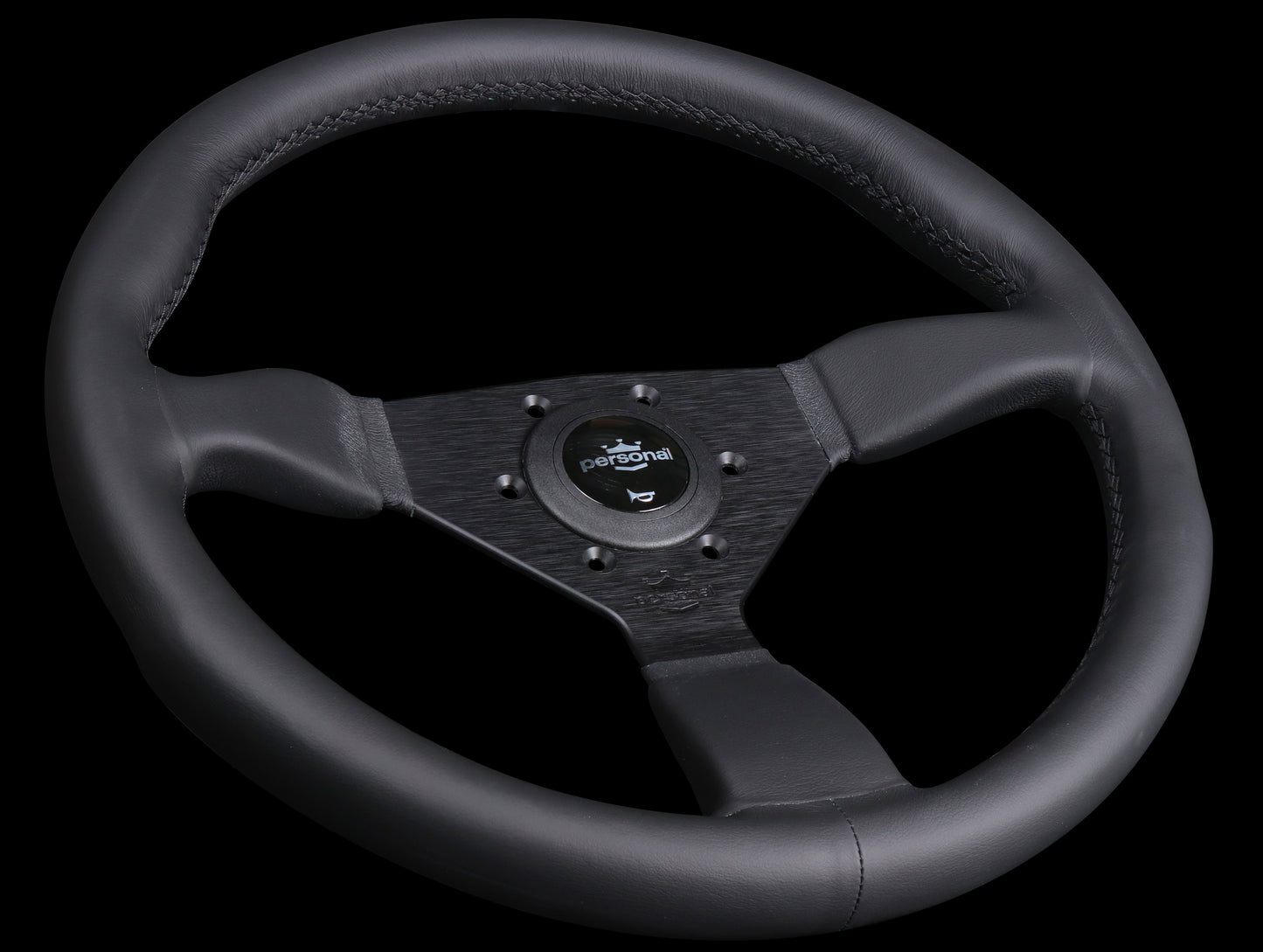 Personal Grinta 350mm Steering Wheel - Black Edition / Leather