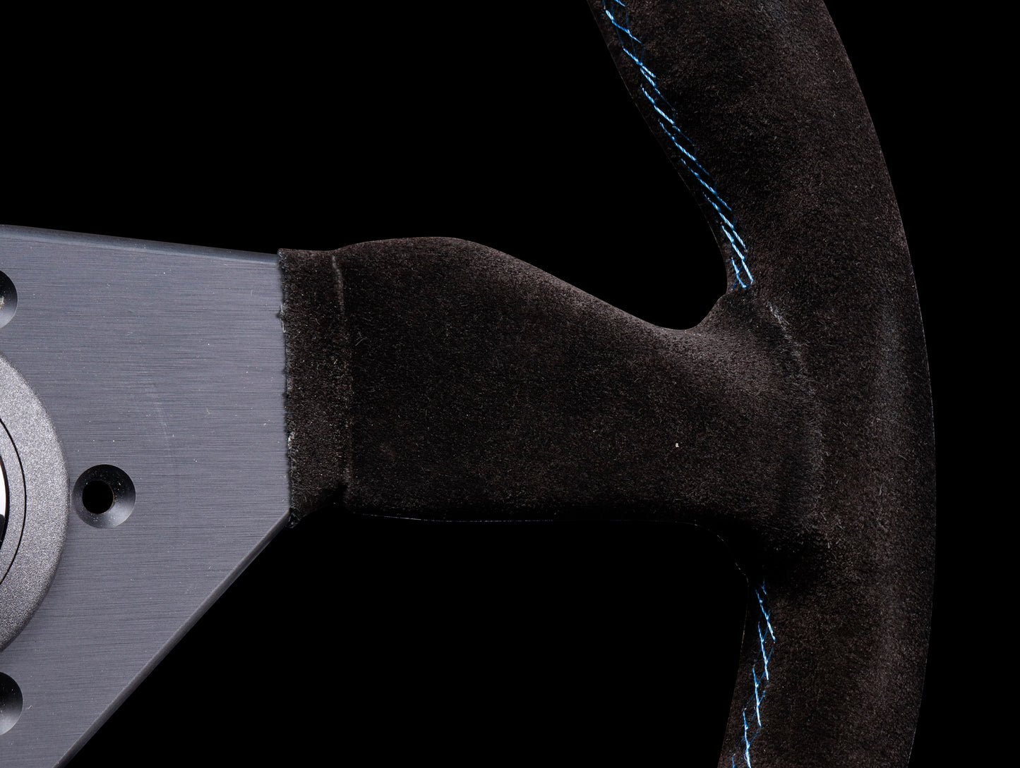 Personal Neo Grinta 350mm Steering Wheel - Black Suede / Blue Stitch (Open Box)