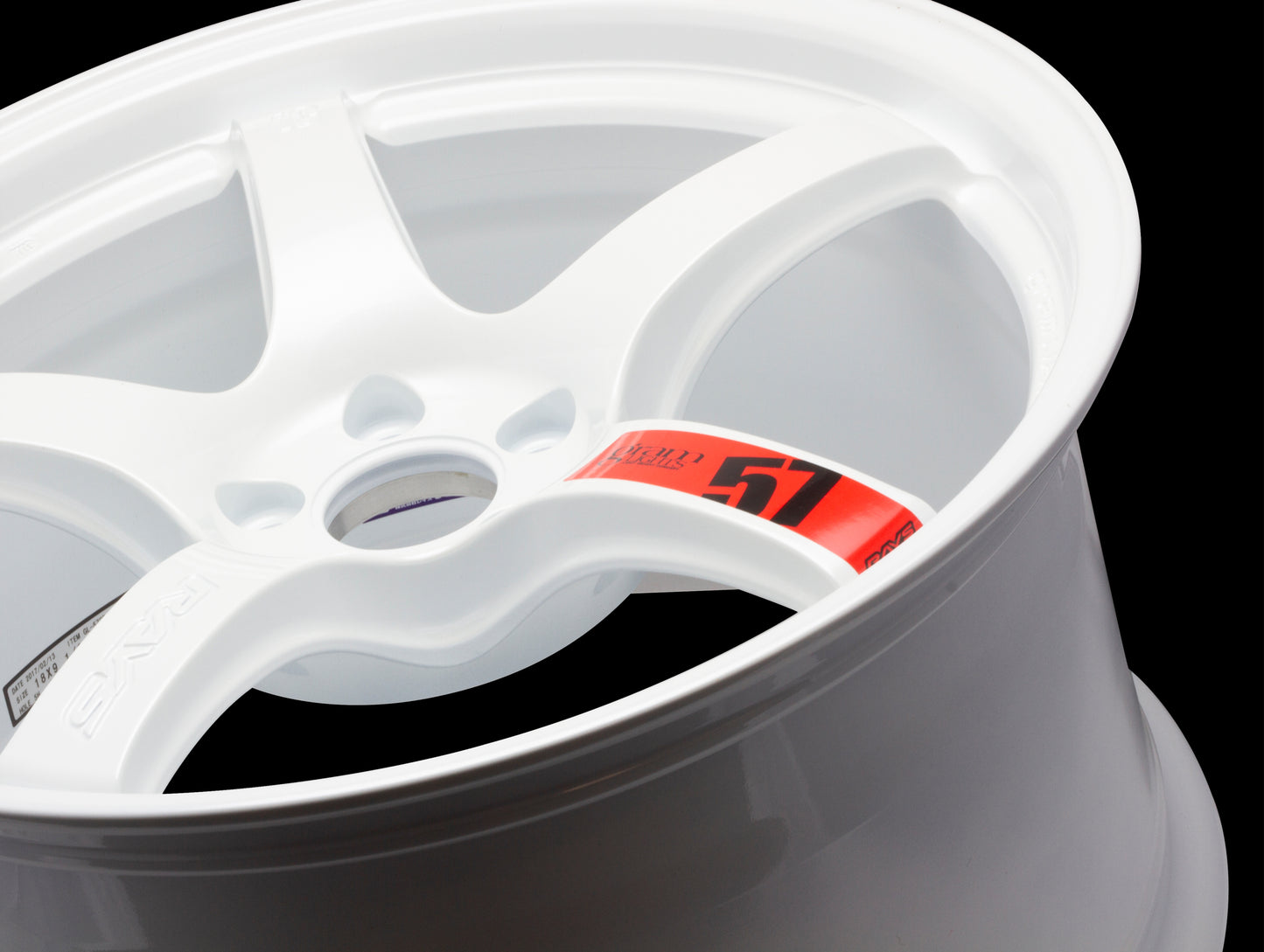 Rays Gram Lights 57DR/CR Spoke Sticker Set (2 Pieces / Red)