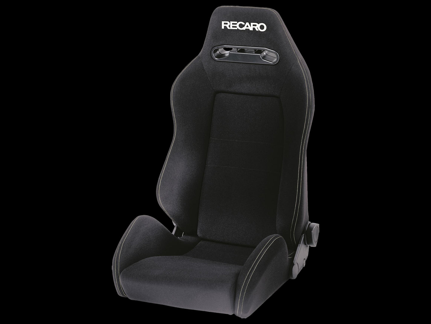 Recaro Speed Seat - Velour Black w/ Silver Stitching