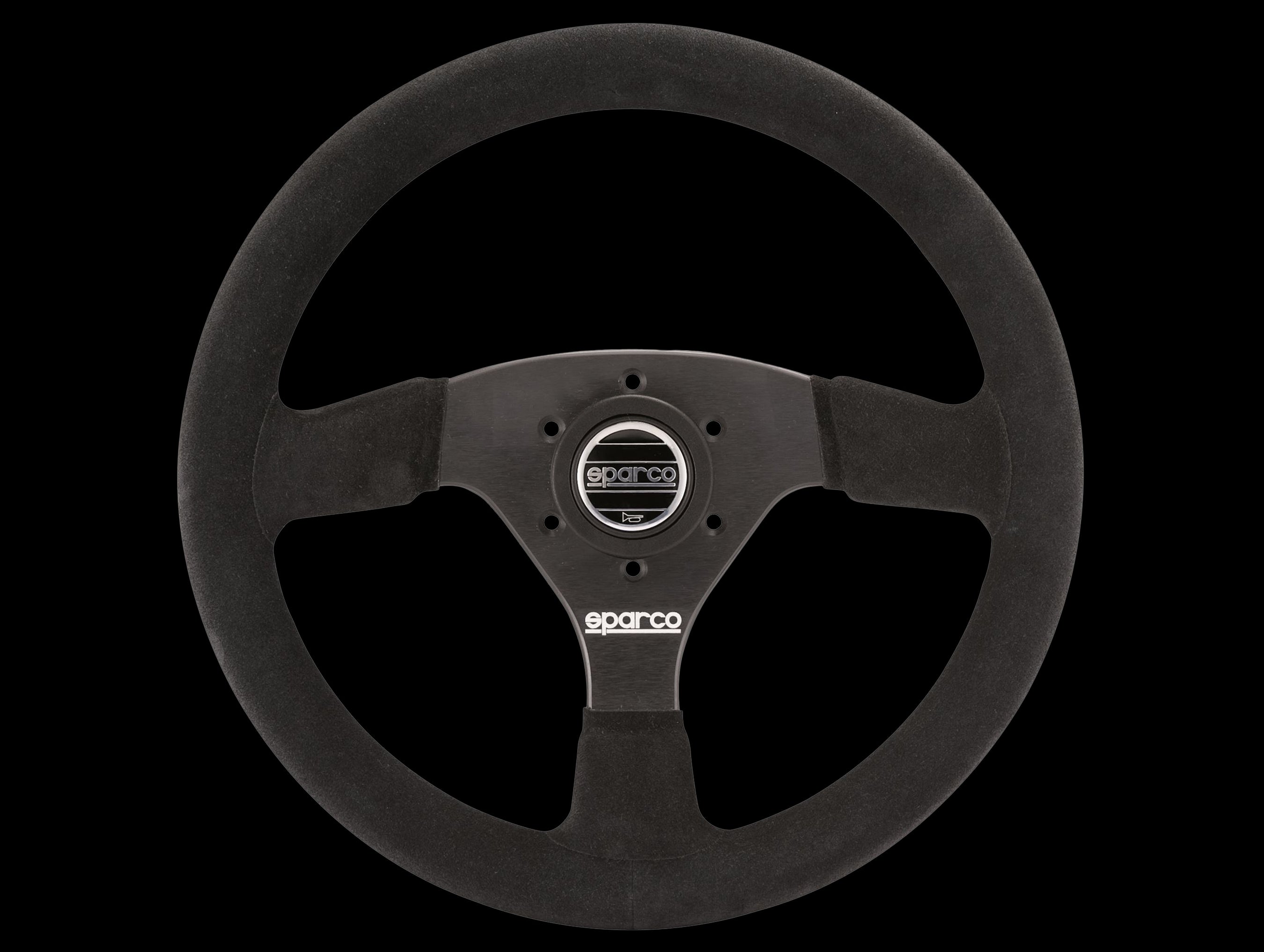 R323 ... スパルコ R323 Sparco Black Suede Steering Wheel スパルコ 