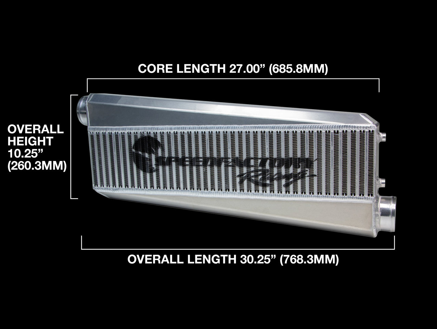 SpeedFactory HP Vertical Flow Intercooler (K-Series, 1000HP) Opposing Side Inlet / Outlet