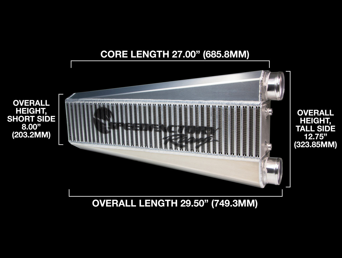 SpeedFactory HP Vertical Flow Intercooler (K-Series, 1000HP) Same Side Inlet / Outlet
