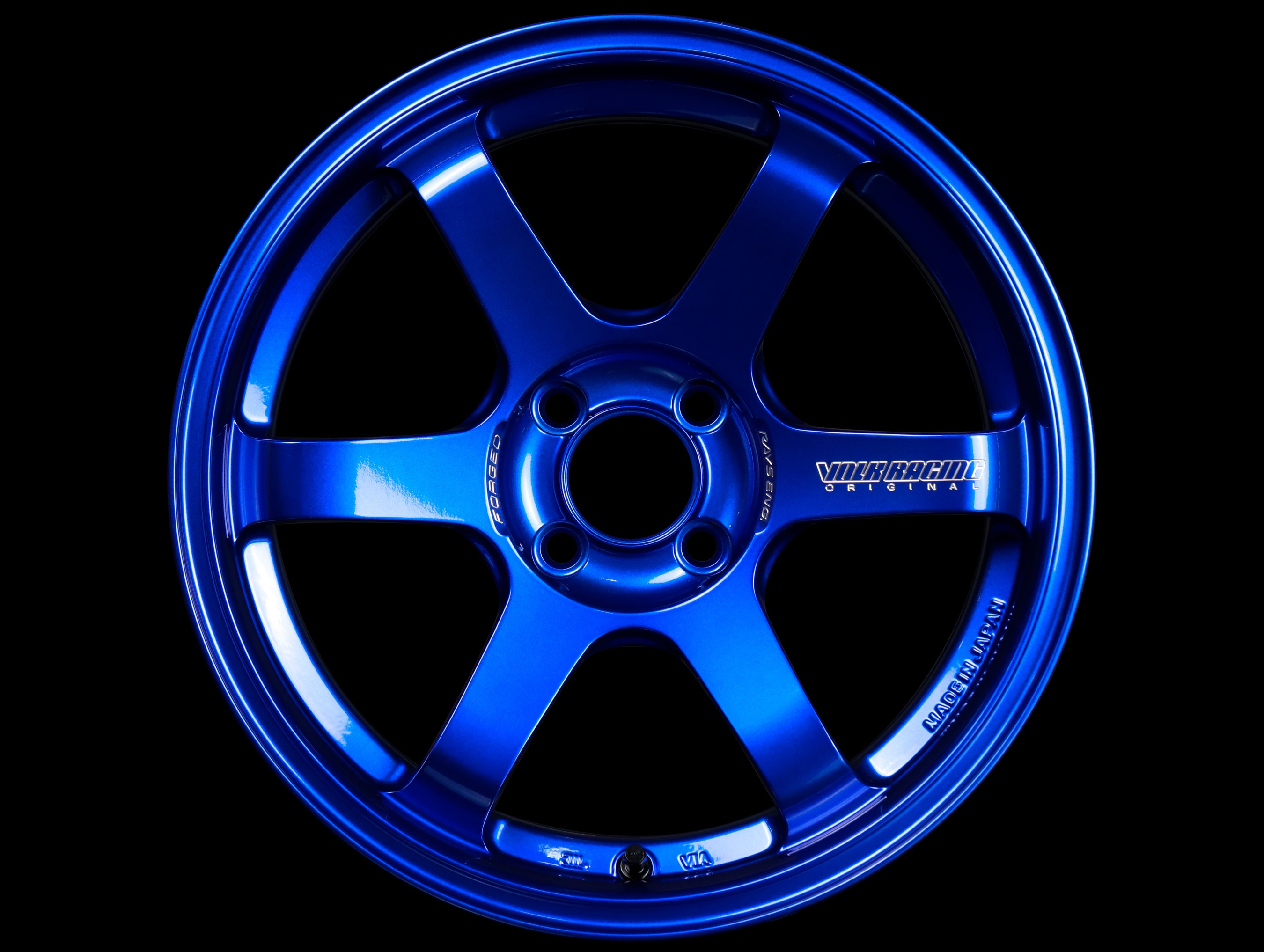 Volk Racing TE37 Sonic Wheels - Hyper Blue 16x8 / 4x100 / +35 - JHPUSA
