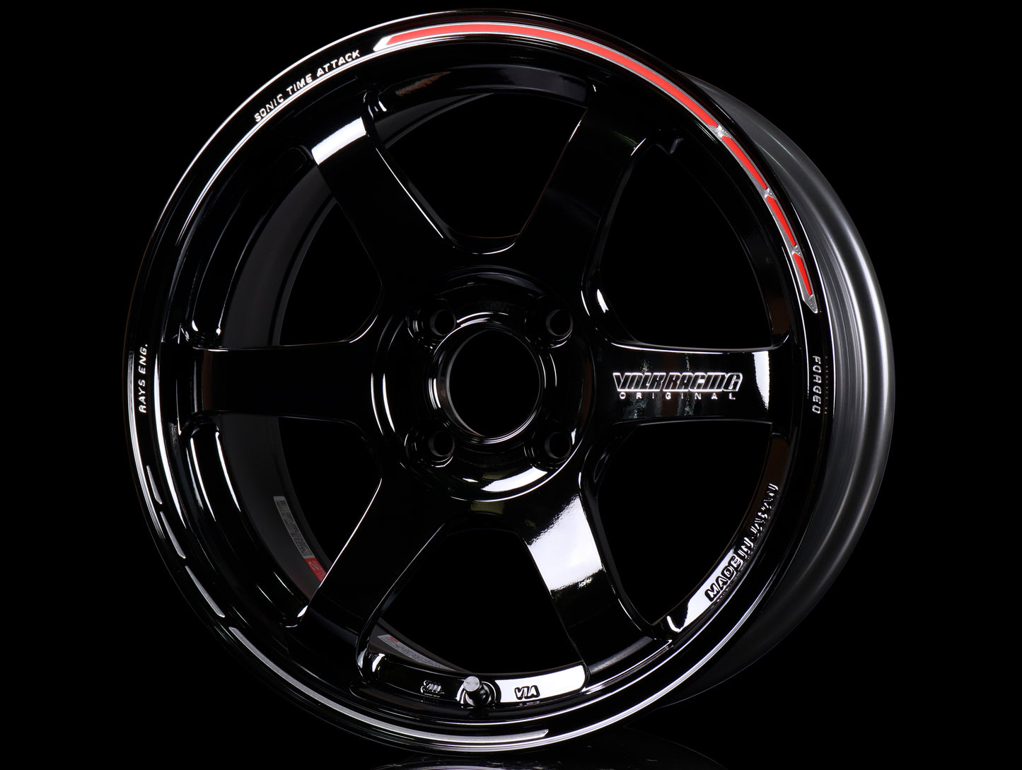 Volk Racing TE37 Sonic Time Attack Edition Wheels - Gloss Black 15x7 / 4x100