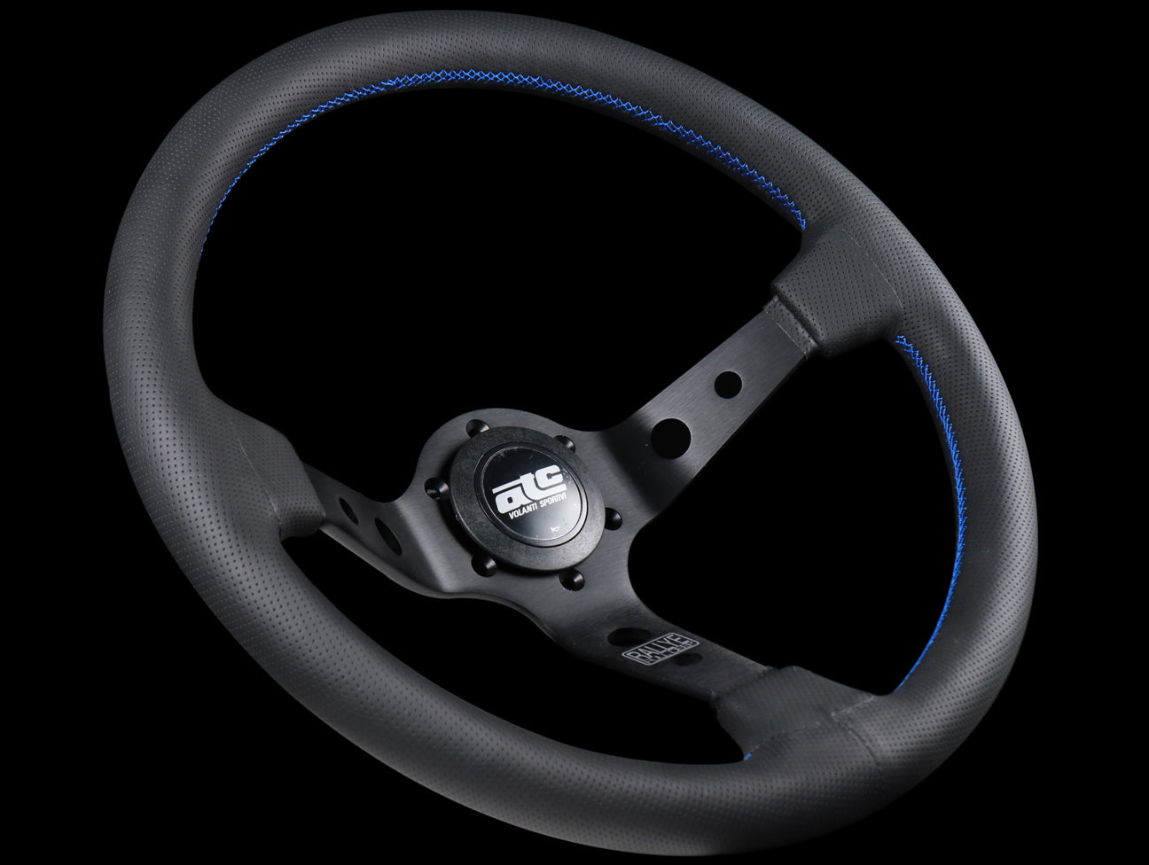 ATC Sprint Rallye Steering Wheel - 350MM Blue Stitch