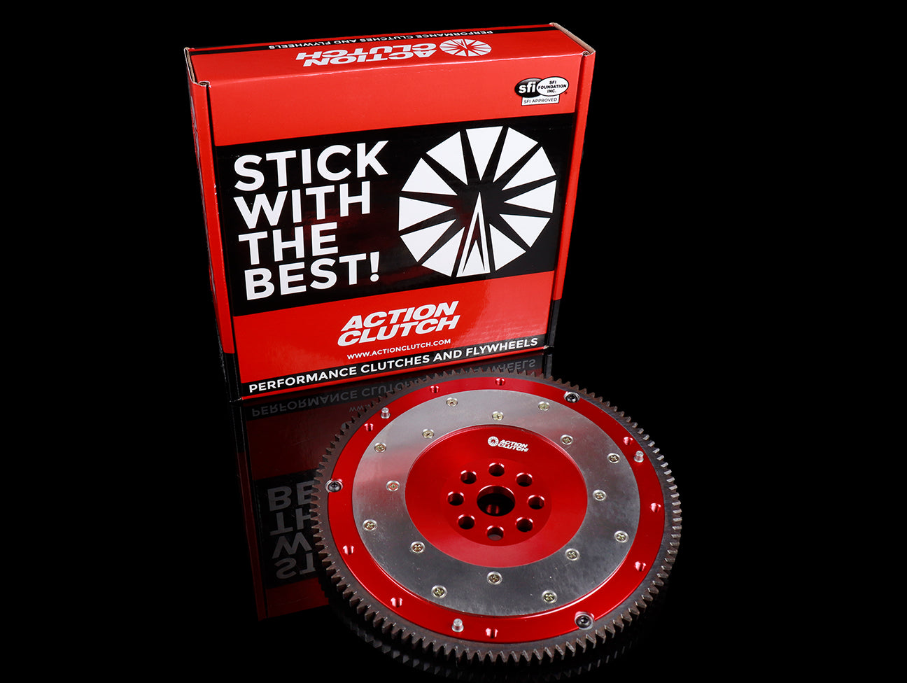 Action Clutch Red Aluminum Lightweight Flywheel - B Series