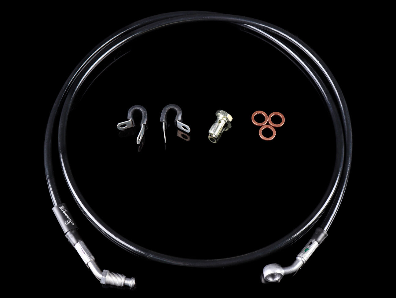 thumbnail interactive-video image 1 of Stainless Steel Clutch Line For Honda Civic, Del Sol & Acura Integra 1992-2001 - Black Braided Hose Upgrade 1 of 13