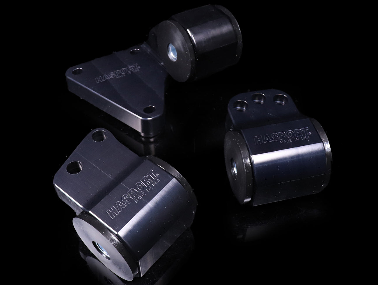 Hasport Billet Black K-series Engine w/AWD Trans Mount Kit (EGKAWDB) - 92-95 Civic / 94-01 Integra