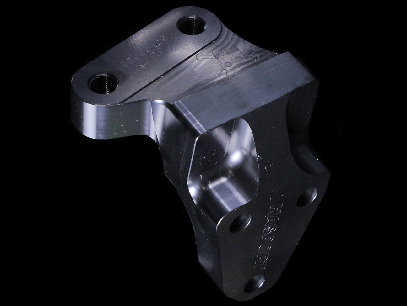 Hasport Billet Black Post Mount - 92-00 Civic