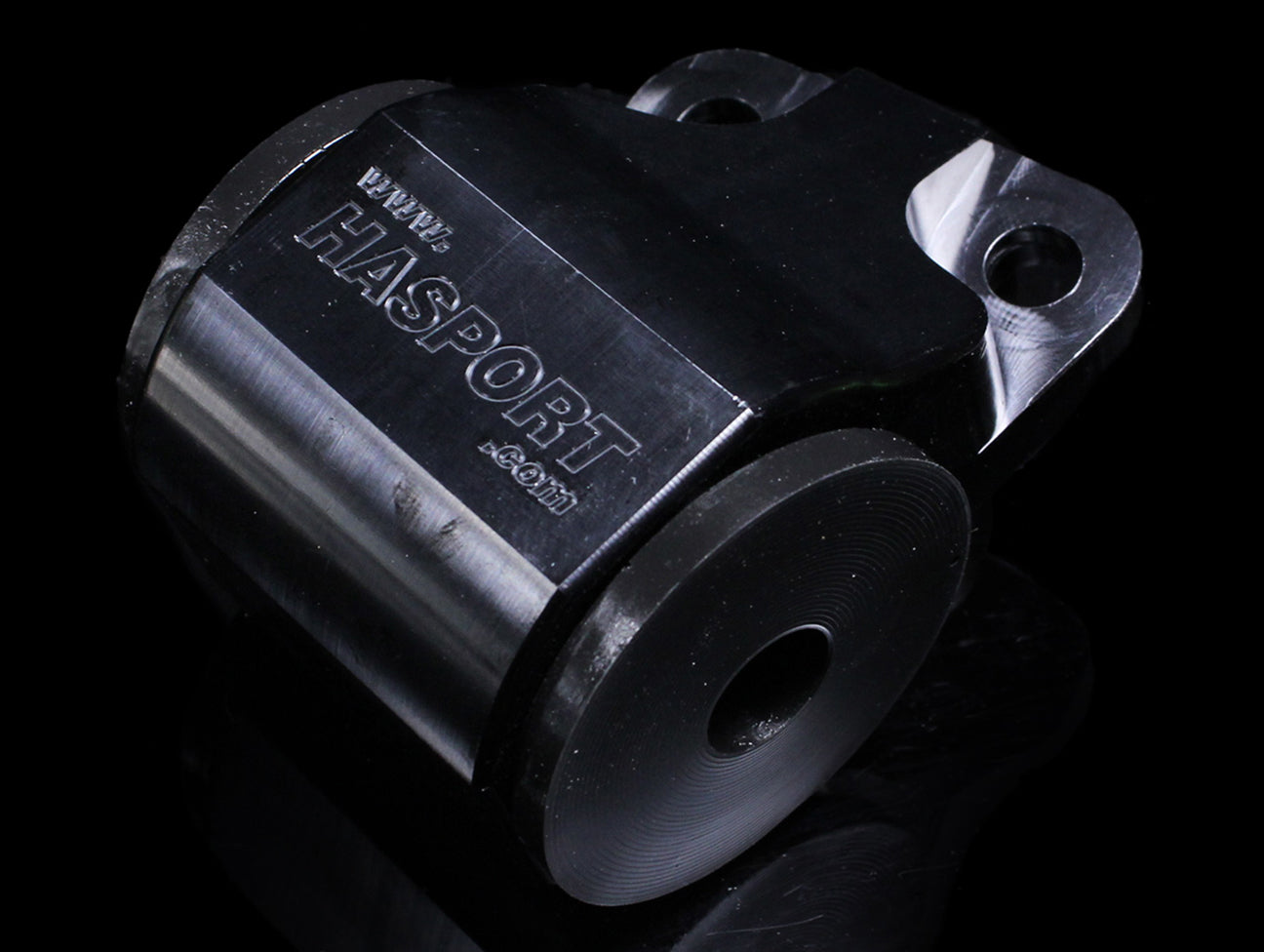 Hasport Billet Black Replacement Mounts (2-Bolt) - 92-95 Civic / 94-01 Integra