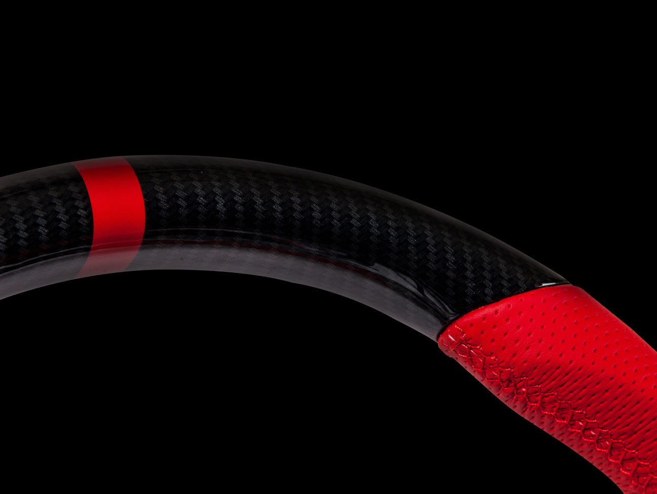Buddy Club Racing Spec Carbon Red Steering Wheel - 16-21 Civic / 17-21 Civic Type-R FK8