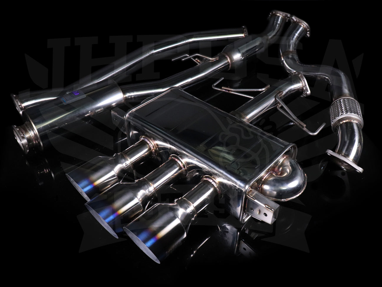 Invidia Gemini Q300 Cat-Back Exhaust w/Ti Burnt Tips - 2017-21 Civic Type-R