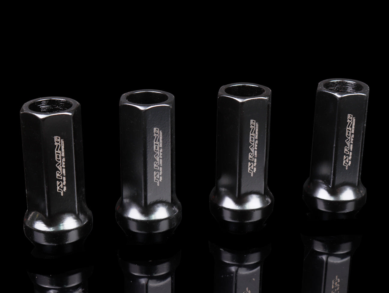 J's Racing Extended Black Lug Nuts - 12x1.50