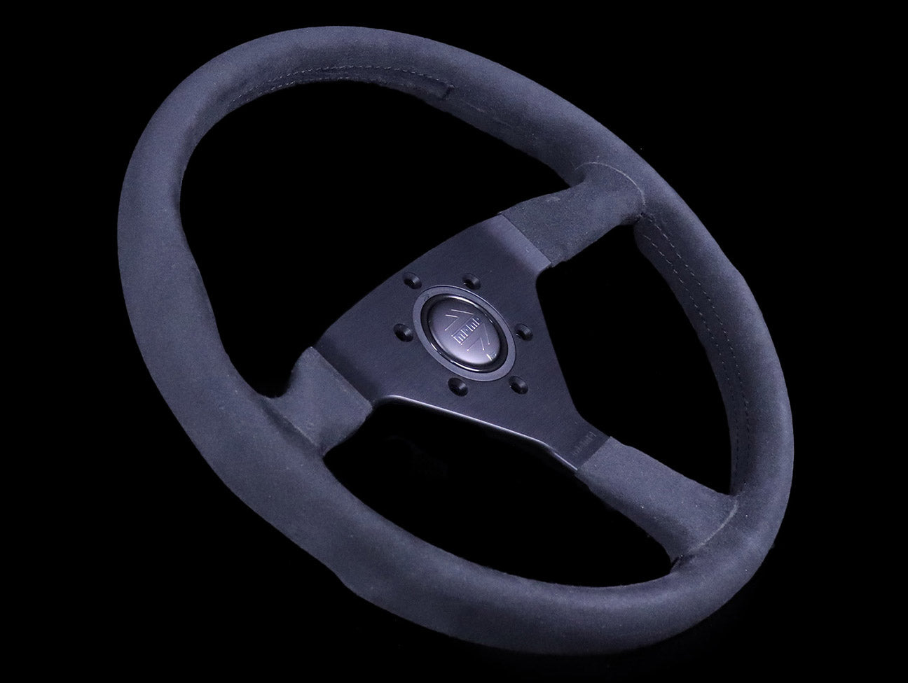 Momo Monte Carlo Steering Wheel - 350mm Black Alcantara Suede w/ Black Stitching