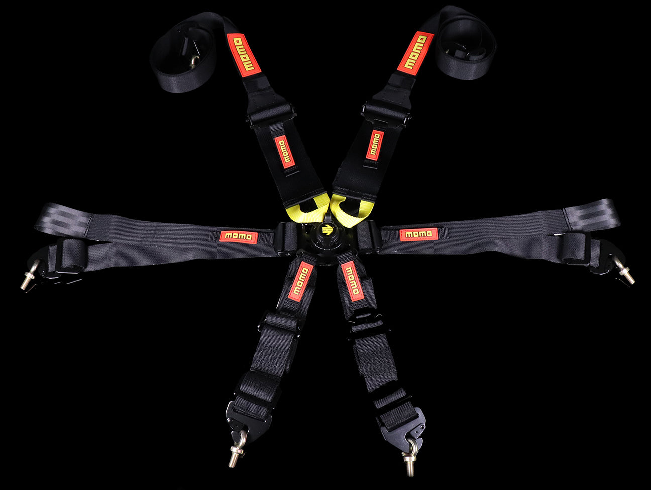 Momo SR6  Series 6-Point Racing Harness - Black