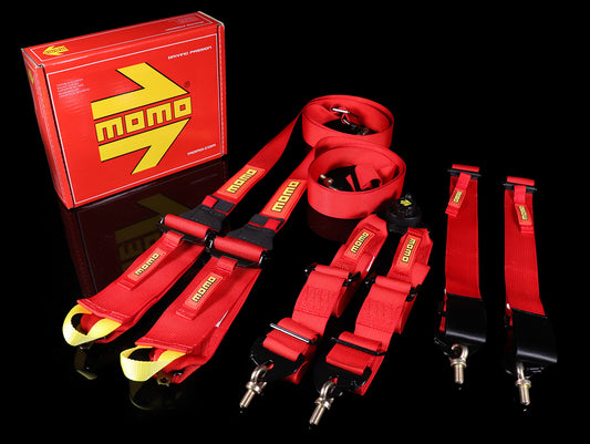 Momo SR6  Series 6-Point Racing Harness - Red