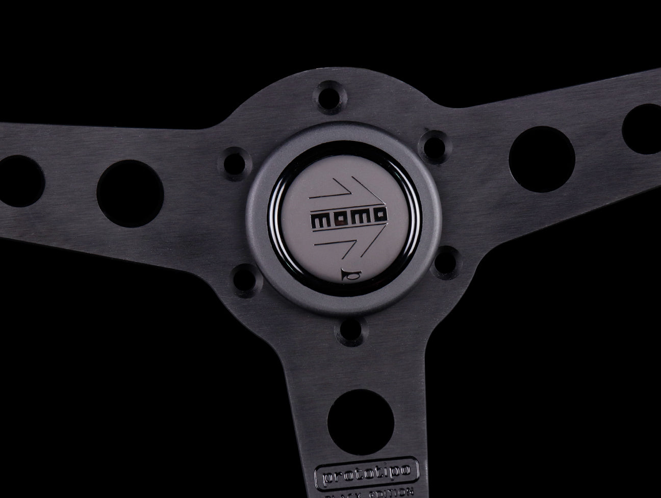 Momo 350mm Prototipo Steering Wheel - Black Edition