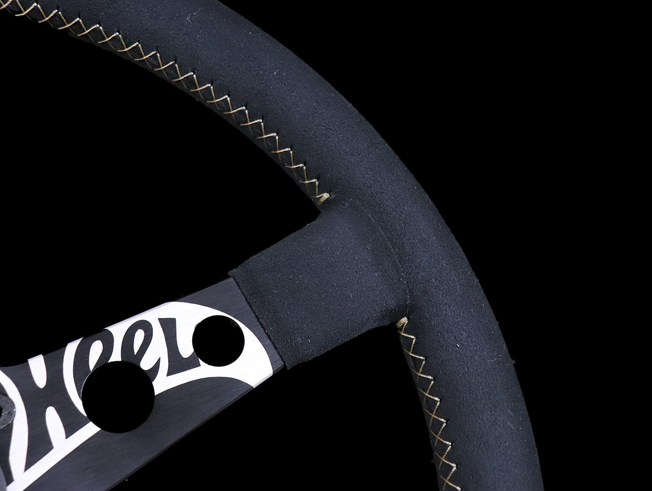 Momo X Hot Wheels Limted Edition Steering Wheel - 350mm Black Alcantara Suede w/ Gold Stitching