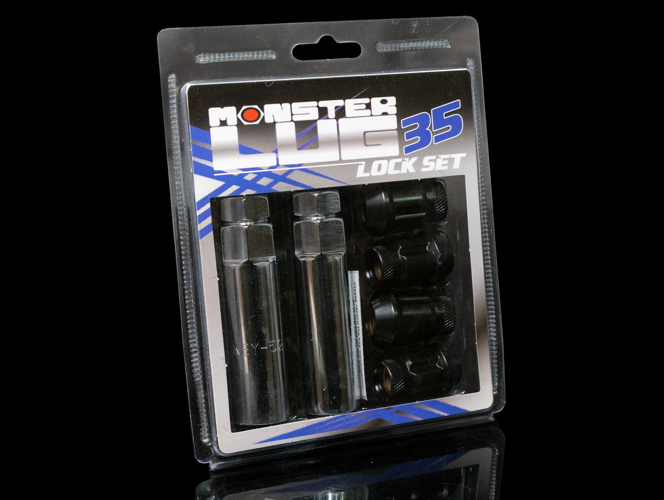 Monster Lug Nuts 35 Lock Set - Black 12x1.5