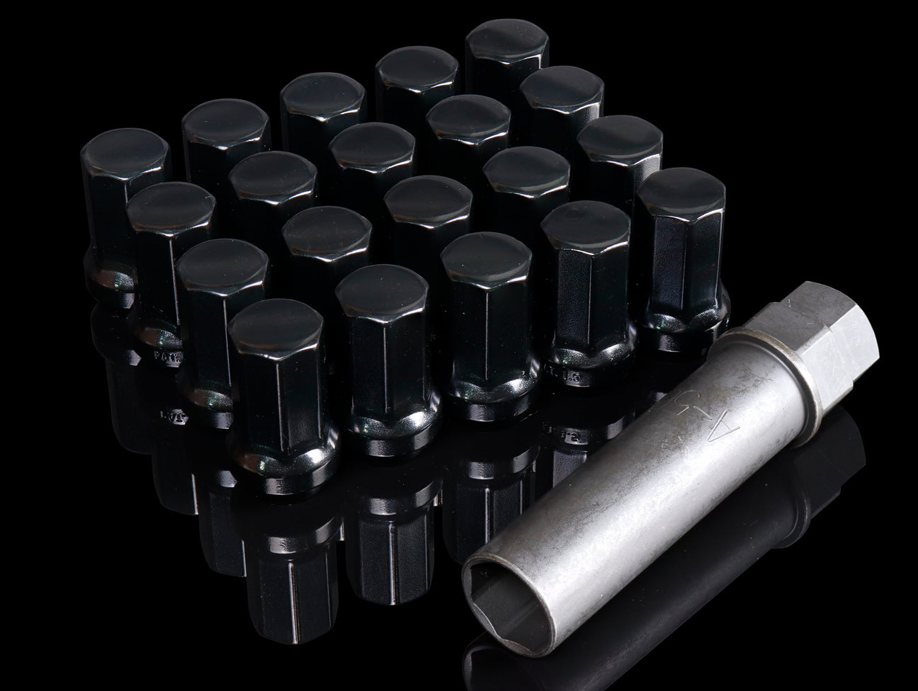 Mugen Black Lug Nut Set - Heptagon #7