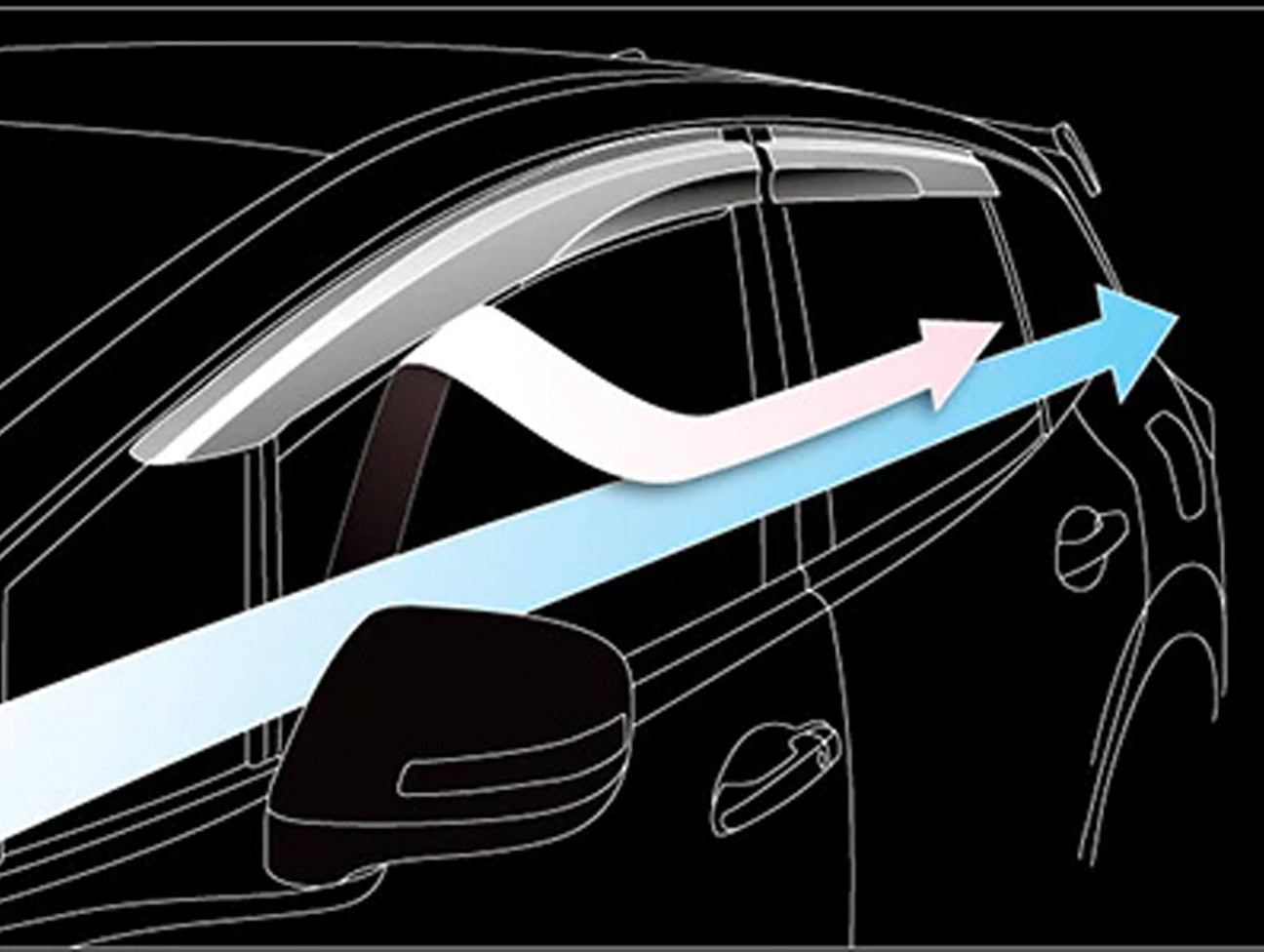 Mugen Ventilated Door Visors - 2022+ 11th Gen Civic / 2023+ Acura Integra