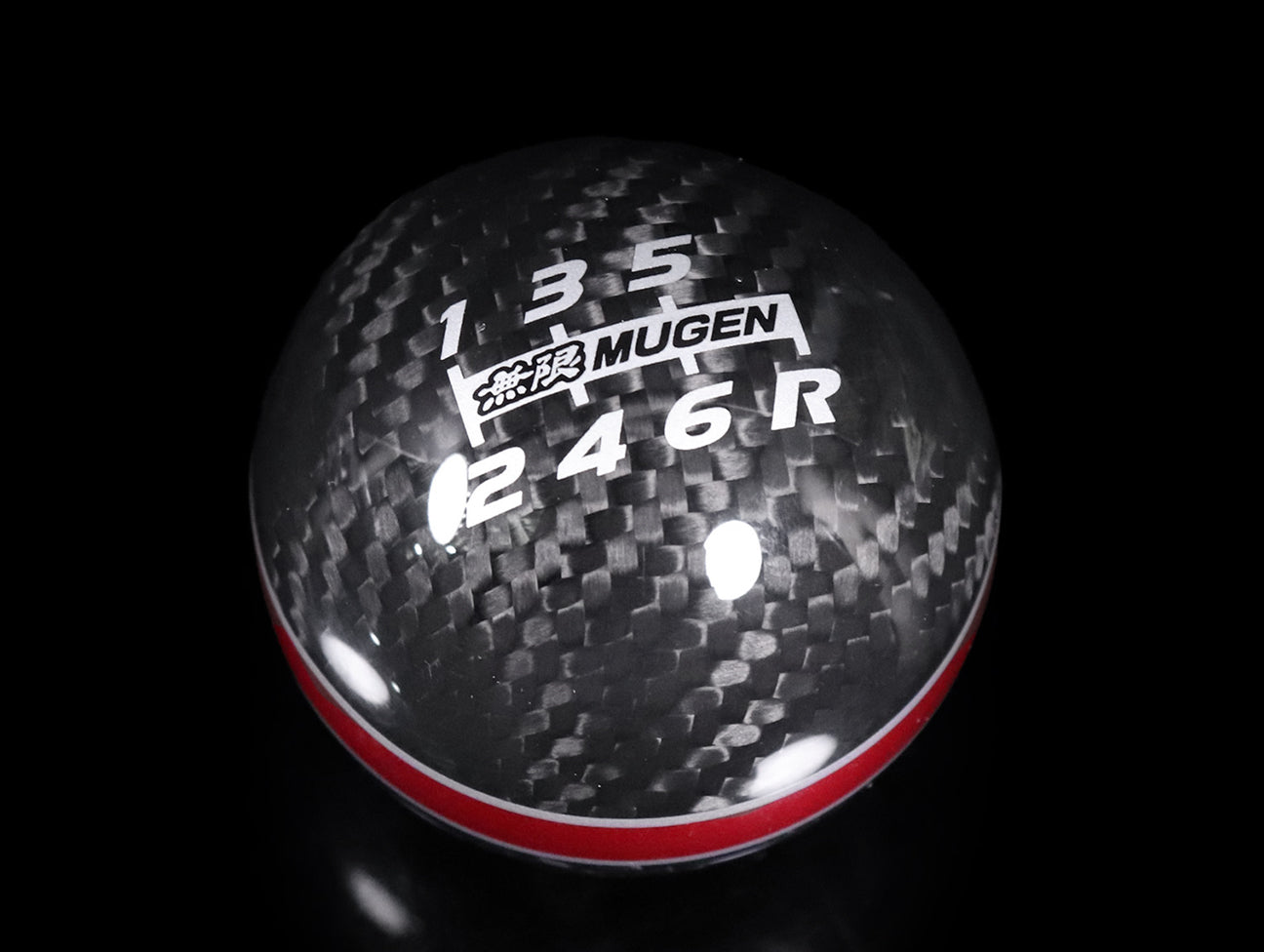 Mugen Shift Knob - 6-speed Carbon Fiber Spherical