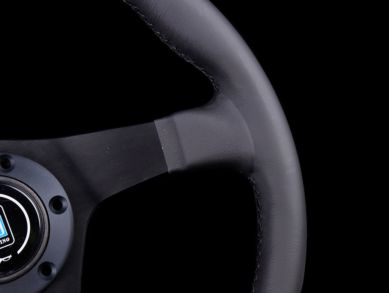 Nardi 3/0 Gara 350mm Steering Wheel - Black Leather / Black Stitch