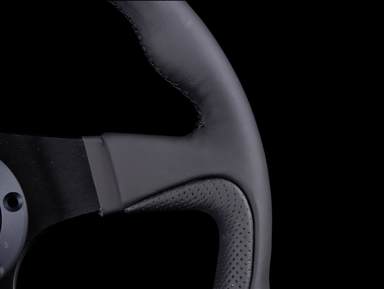 Nardi Challenge 350mm Steering Wheel - Black Leather / Black Stitch