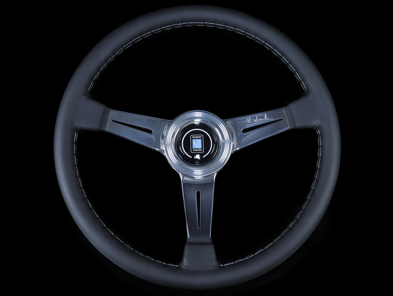 Nardi Classic 360mm Steering Wheel - Black Leather / Polished