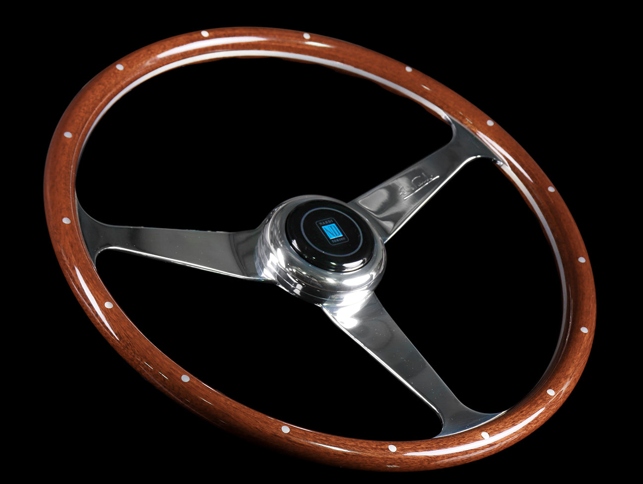 Nardi Classic Wood Anni 50 Steering Wheel w/ Polished Spokes